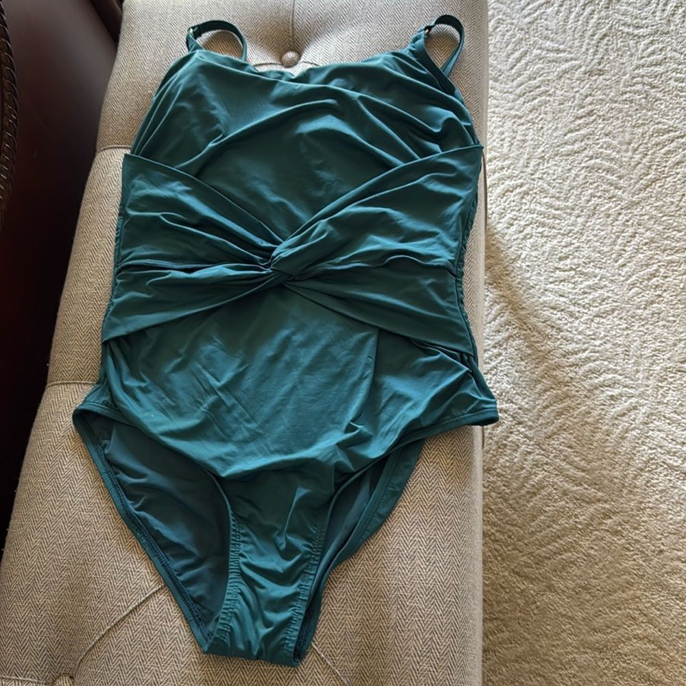 Jantzen Teal One Piece Swimsuit size 10